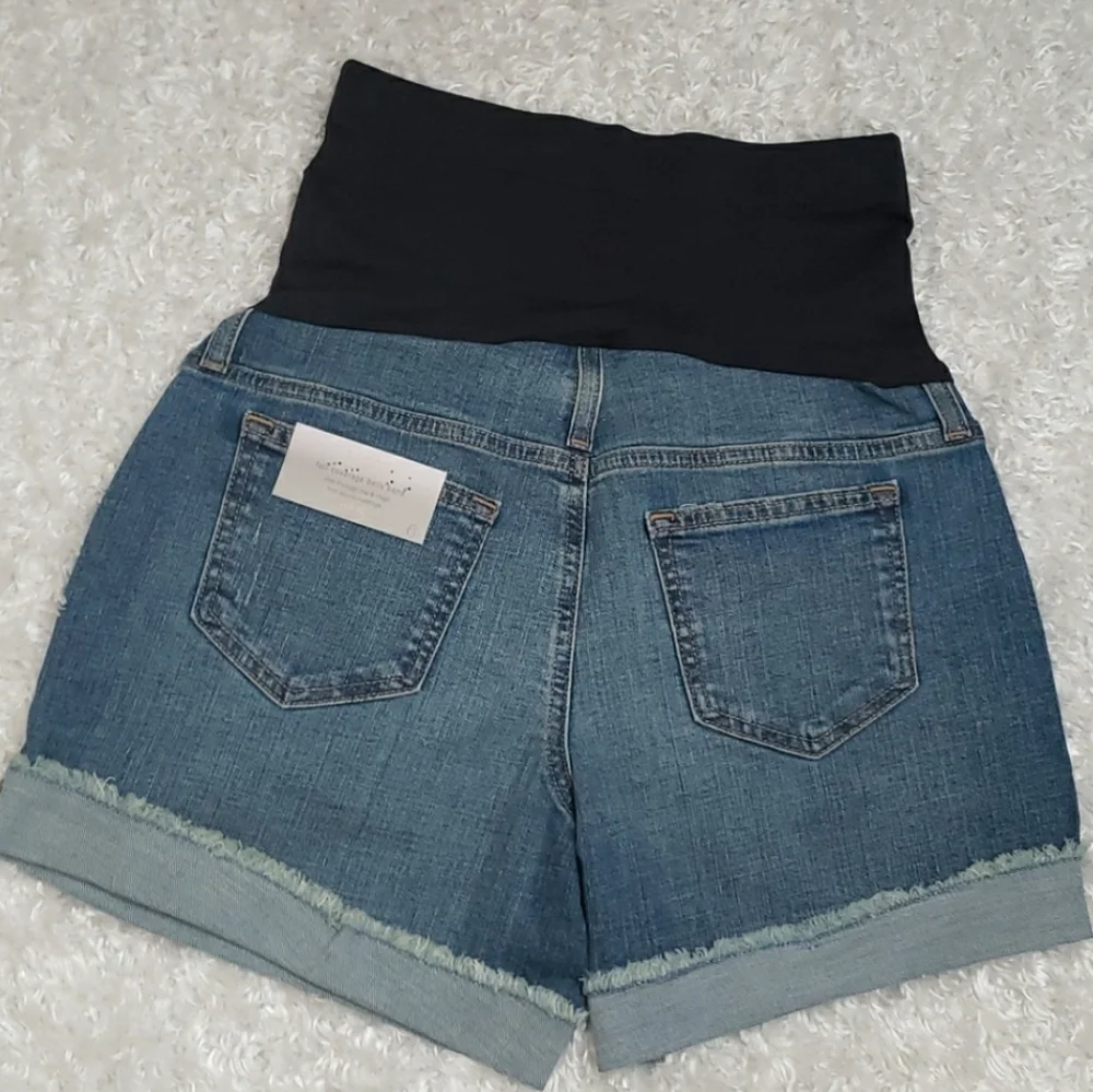 Maternity Denim Boyfriend Shorts